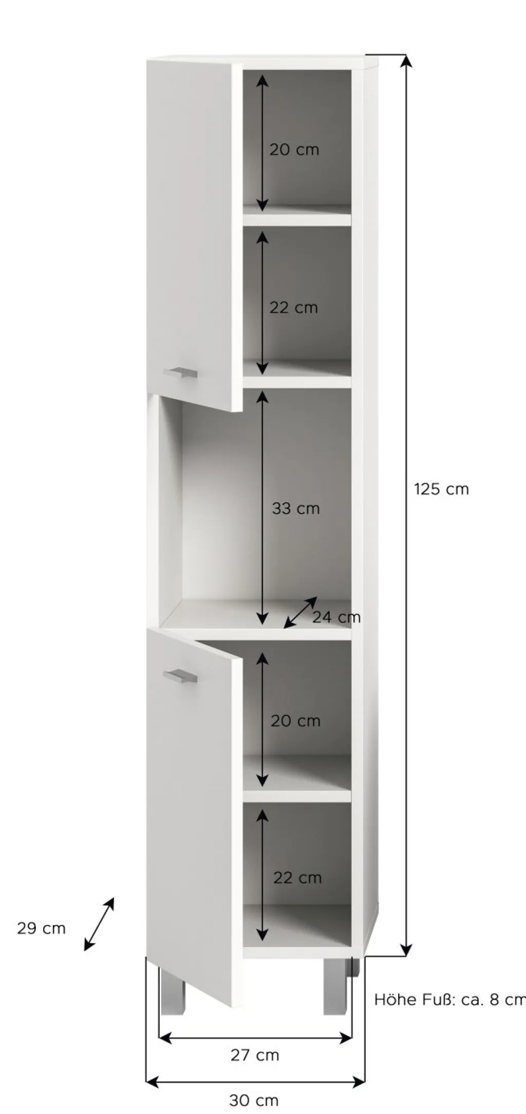 Xonox Armoires De Salle De Bains|Armoires Midi<Meuble demi-colonne SEBETA