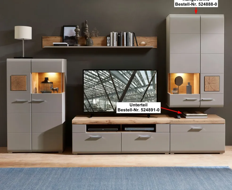 Meuble haut vitrine FUN-PLUS-II
