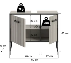 Xonox Armoires De Salle De Bains|Meubles Sous Vasque<Meuble sous lavabo BAGNO
