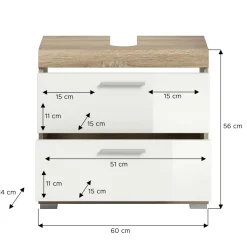 Xonox Armoires De Salle De Bains|Meubles Sous Vasque<Meuble sous lavabo GIMBI