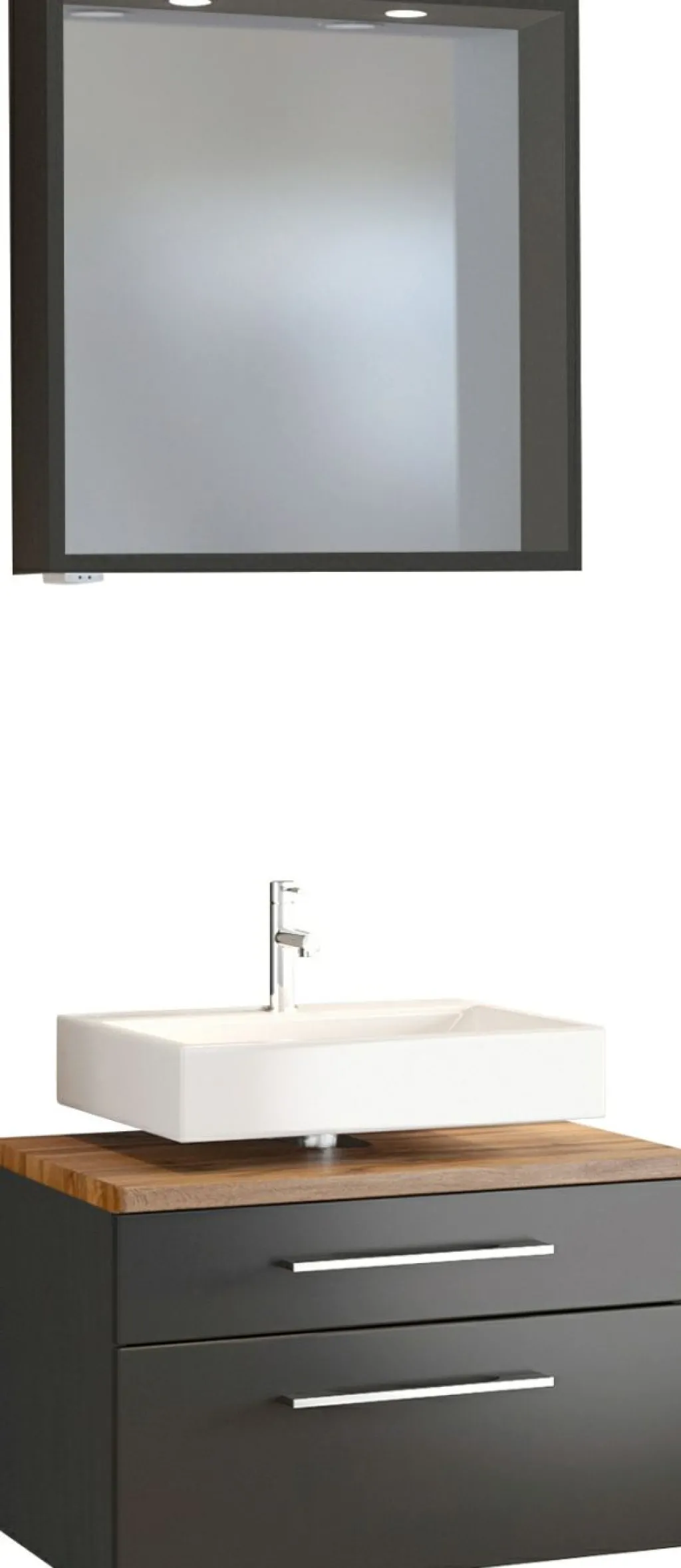 Held Blocs Salle De Bains Complets<Meuble sous vasque 60 avec panneau miroir DAVOS