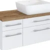 Held Armoires De Salle De Bains<Meuble sous vasque 90 avec vasque à poser à droite DAVOS