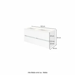 Held Armoires De Salle De Bains<Meuble sous vasque avec double vasque LUCCA