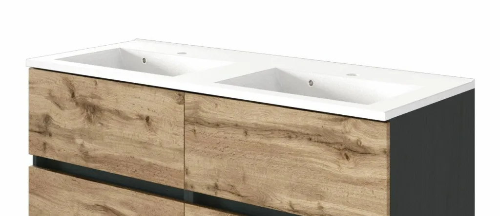 Held Armoires De Salle De Bains<Meuble sous vasque avec double vasque LUCCA