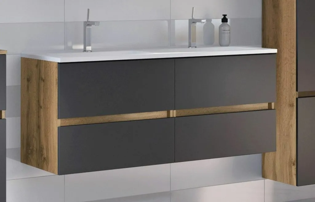 Held Armoires De Salle De Bains<Meuble sous vasque avec double vasque LUCCA