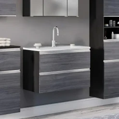 Held Armoires De Salle De Bains<Meuble sous vasque avec lavabo 80 cm AREZZO