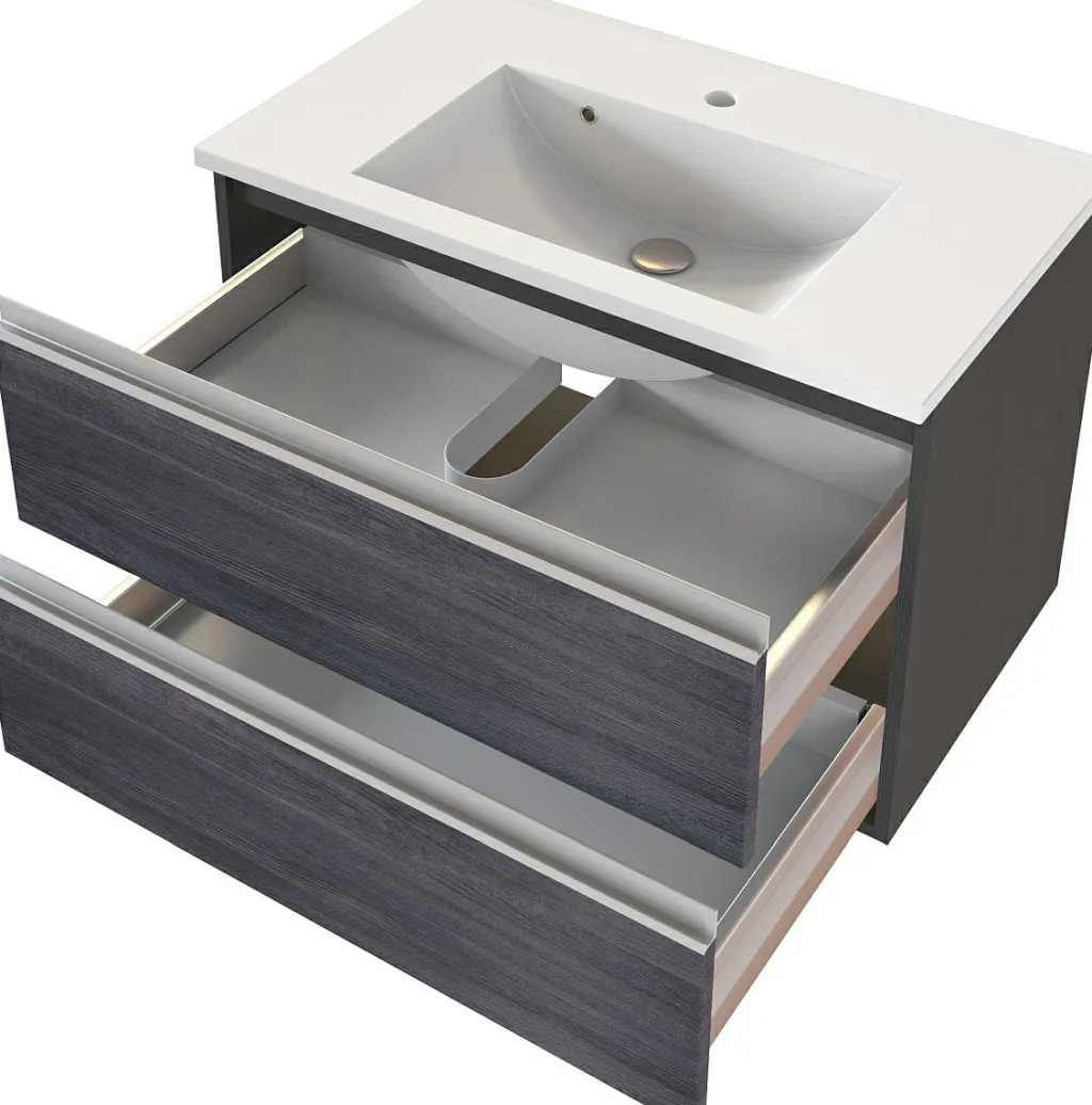 Held Armoires De Salle De Bains<Meuble sous vasque avec lavabo 80 cm AREZZO
