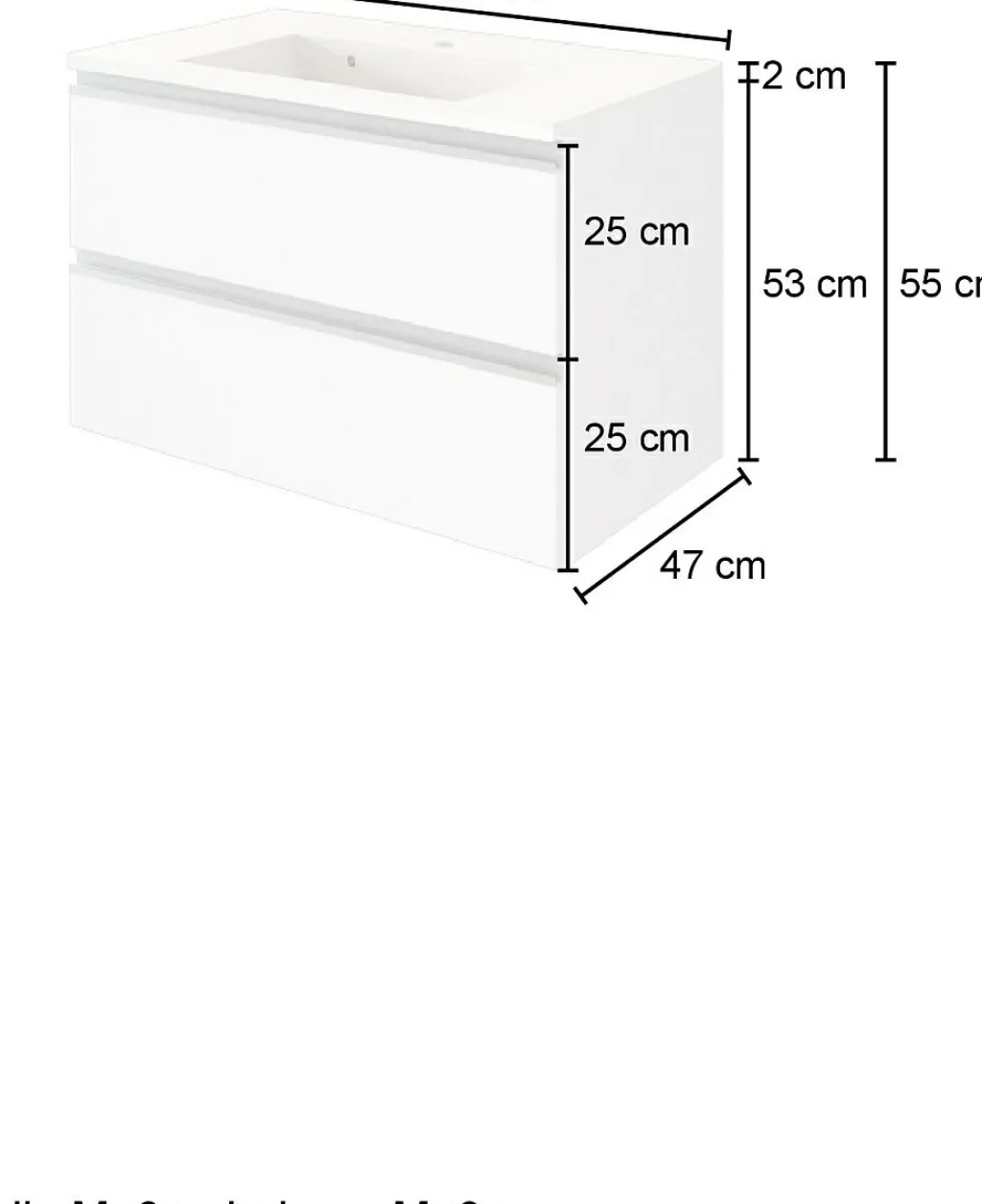 Held Armoires De Salle De Bains<Meuble sous vasque avec lavabo 80 cm AREZZO