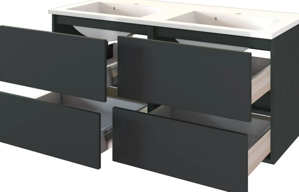 Meuble sous vasque avec plan vasque 120 BAABE