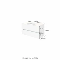 Held Armoires De Salle De Bains<Meuble sous vasque avec vasque LUCCA
