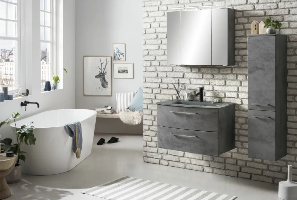 Held Armoires De Salle De Bains<Meuble sous vasque avec vasque STOCKHOLM