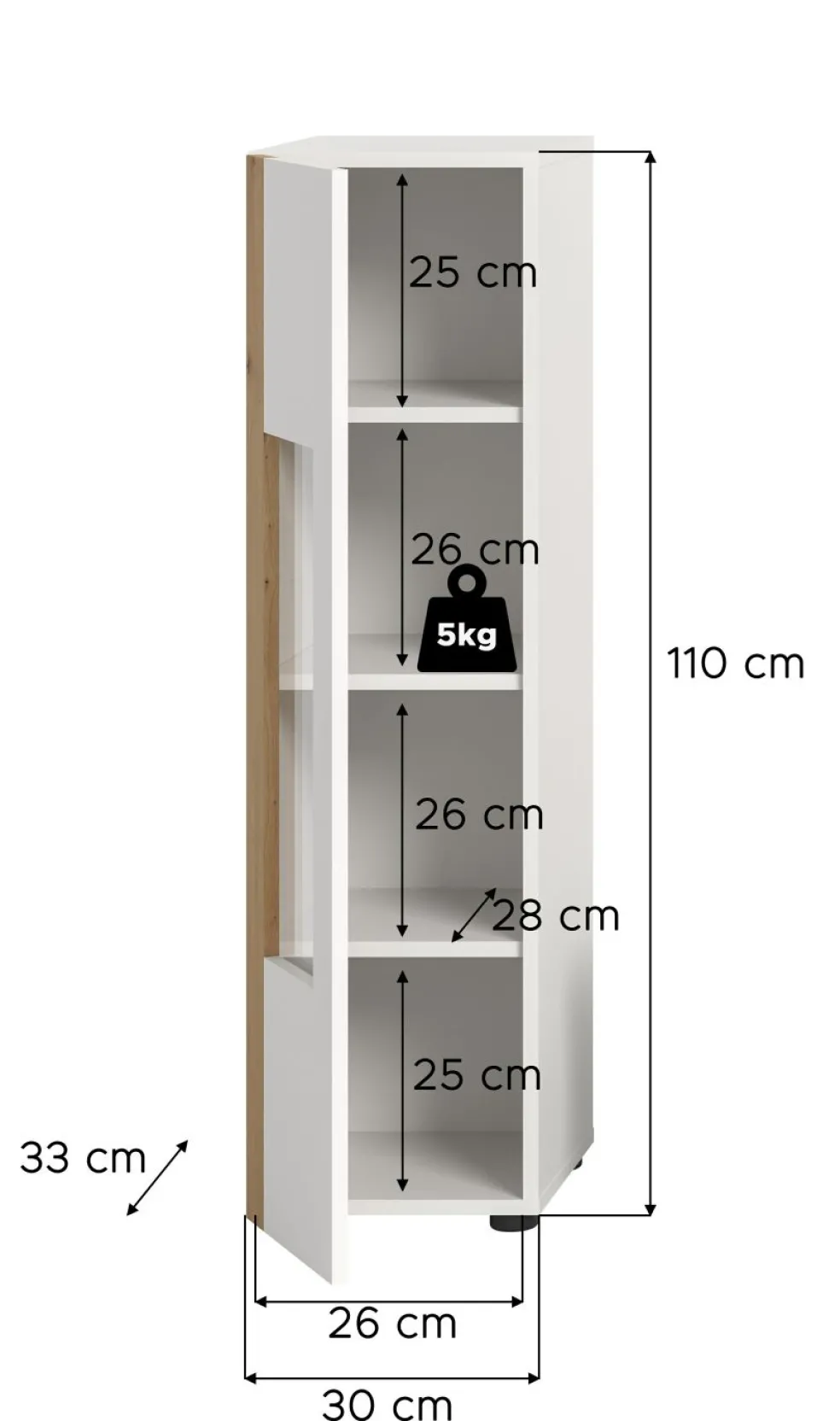 Meuble vitrine RUDA
