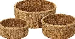 Panier de taille moyenne en jonc de mer EH