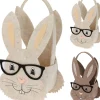 Koopman Figurines Décoratives|Pâques<Panier en feutre lapin avec lunettes EASTER