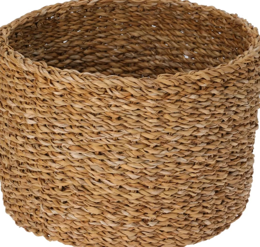 Koopman Corbeilles<Panier rond de taille moyenne en jonc de mer EH