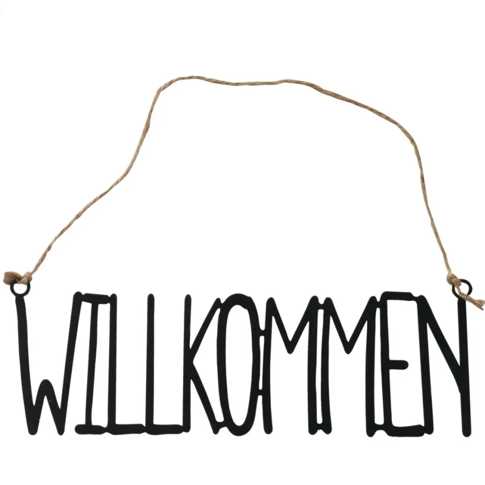 Panneau avec inscription WILLKOMMEN