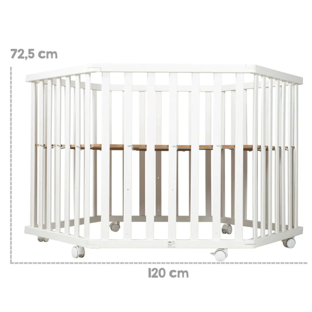 Roba Baumann Lits Bébés<Parc pour bébé hexagonal ton blanc