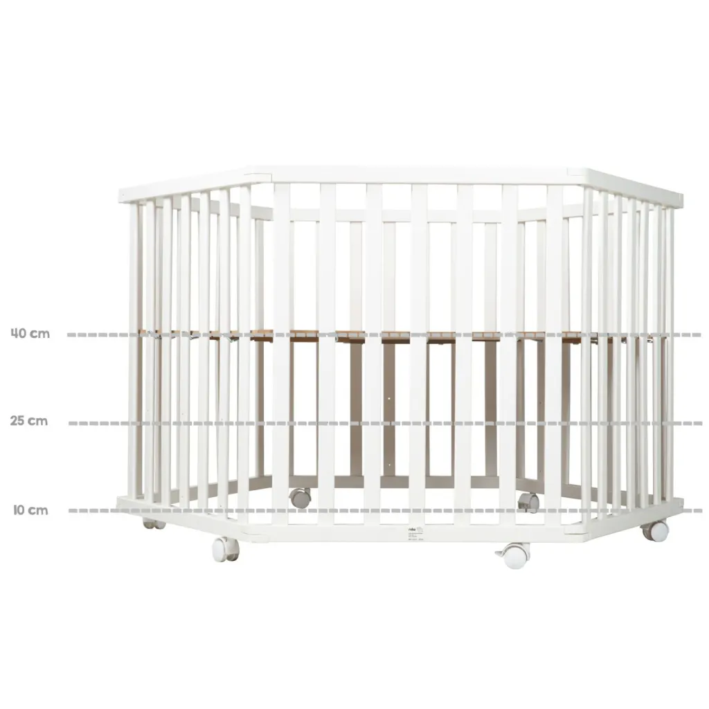 Roba Baumann Lits Bébés<Parc pour bébé hexagonal ton blanc