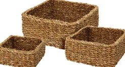 Petit panier carré en jonc de mer EH
