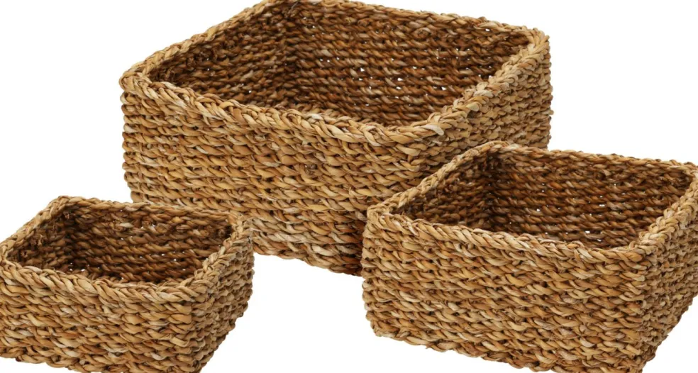 Petit panier carré en jonc de mer EH