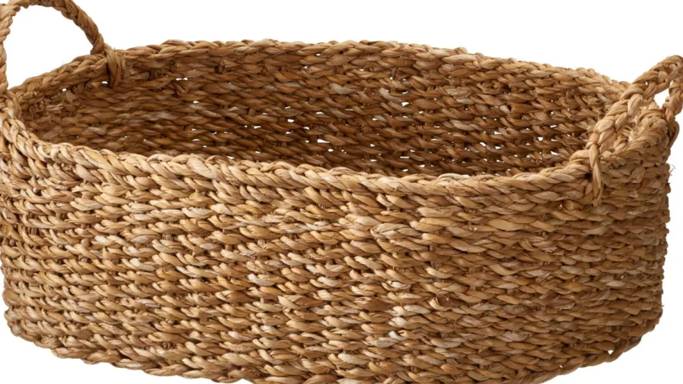 Petit panier ovale en jonc de mer EH