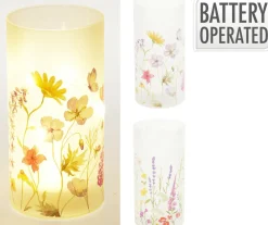 Koopman Lampes Décoratives|Lampes De Table<Photophore LED motif fleuri DEKO