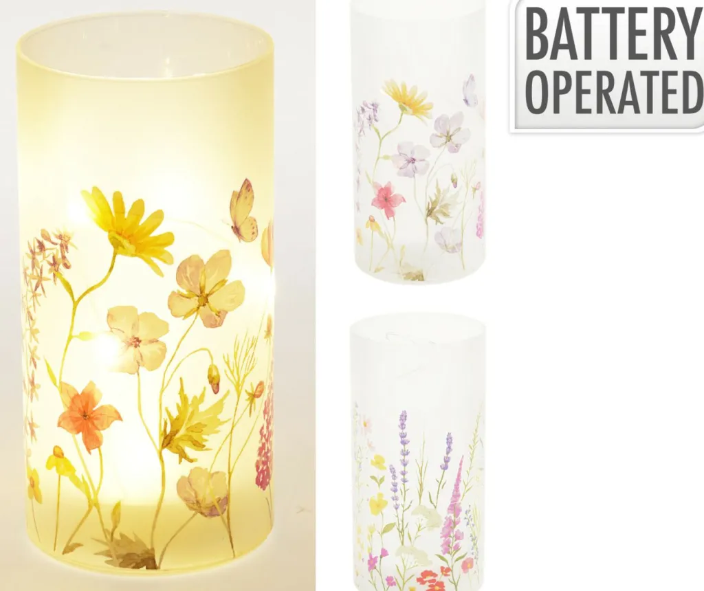Koopman Lampes Décoratives|Lampes De Table<Photophore LED motif fleuri DEKO