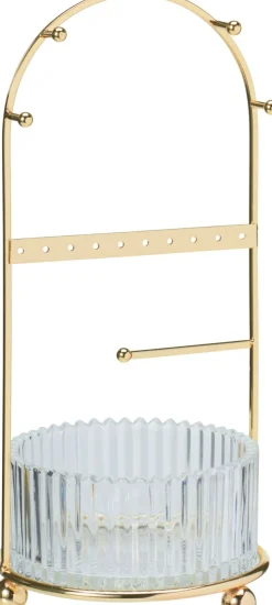 Porte-bijoux avec pot en verre GOLD