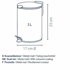 Kela Accessoires Sdb|Seau À Cosmétique<Poubelle de salle de bains MATS