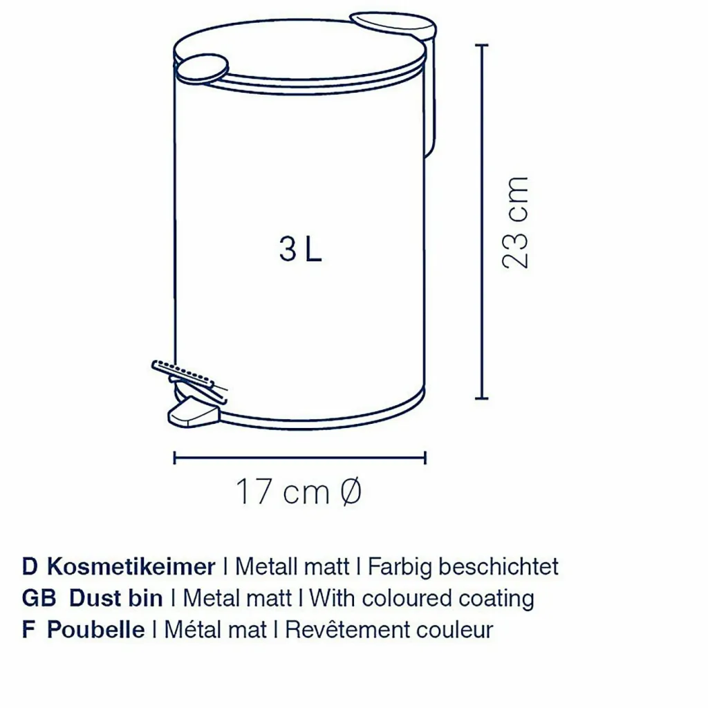 Kela Accessoires Sdb|Seau À Cosmétique<Poubelle de salle de bains MATS