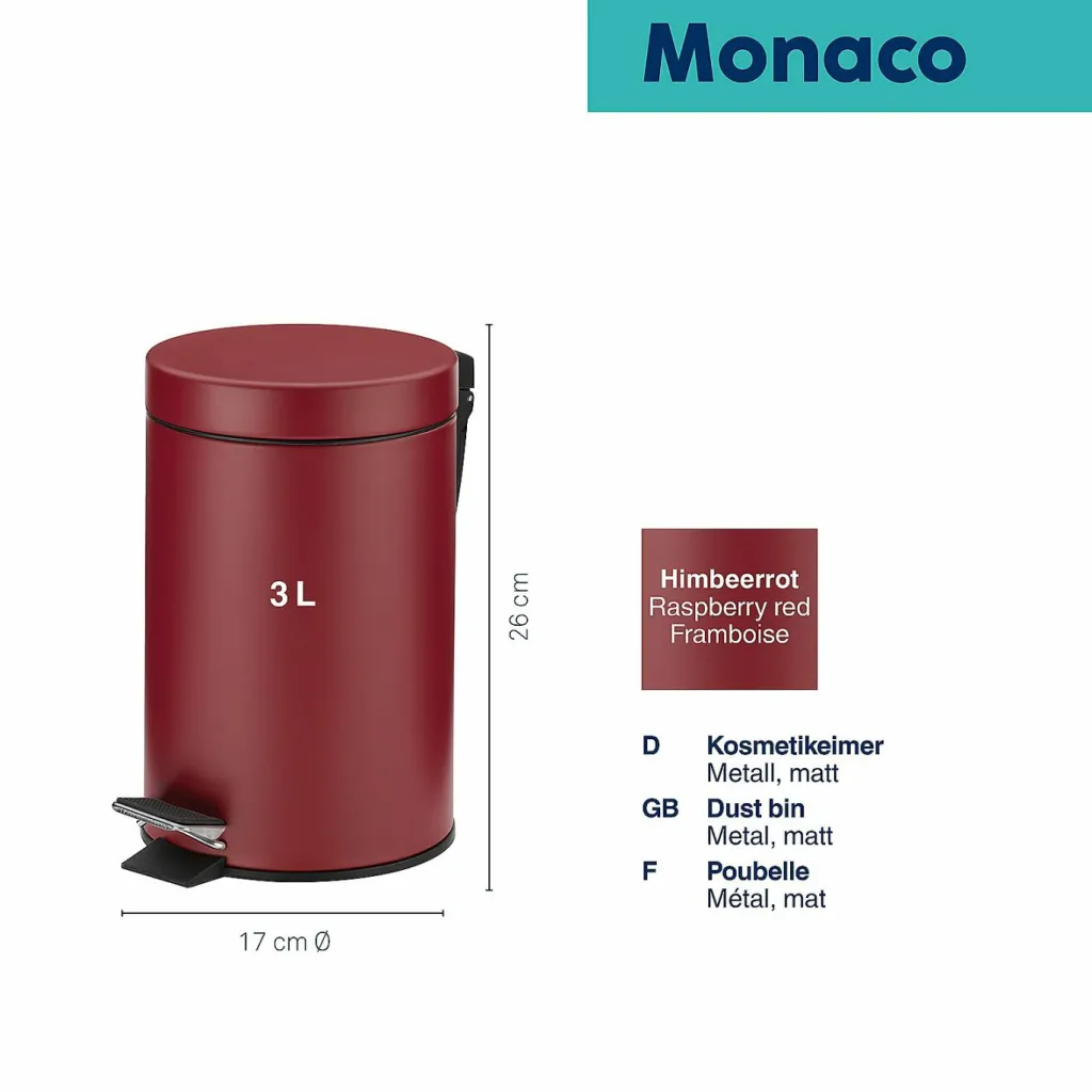 Kela Accessoires Sdb|Seau À Cosmétique<Poubelle de salle de bains MONACO