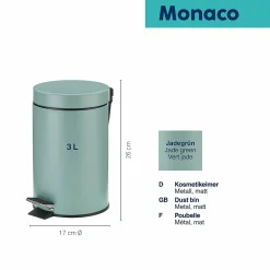 Kela Accessoires Sdb|Seau À Cosmétique<Poubelle de salle de bains MONACO
