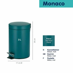 Kela Accessoires Sdb|Seau À Cosmétique<Poubelle de salle de bains MONACO