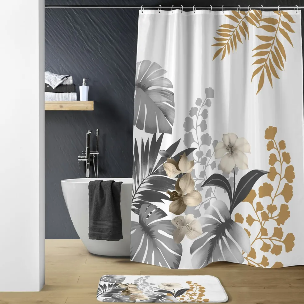 Rideau de douche avec anneaux KELLY