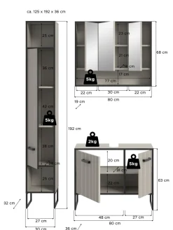 Xonox Blocs Salle De Bains Complets<Salle de bains combinée 3 éléments BAGNO