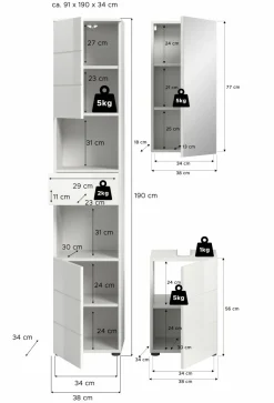 Xonox Blocs Salle De Bains Complets<Salle de bains combinée 3 éléments AMBO