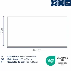 Kela Textiles De Salle De Bains<Serviette de bain vert feuille LADESSA