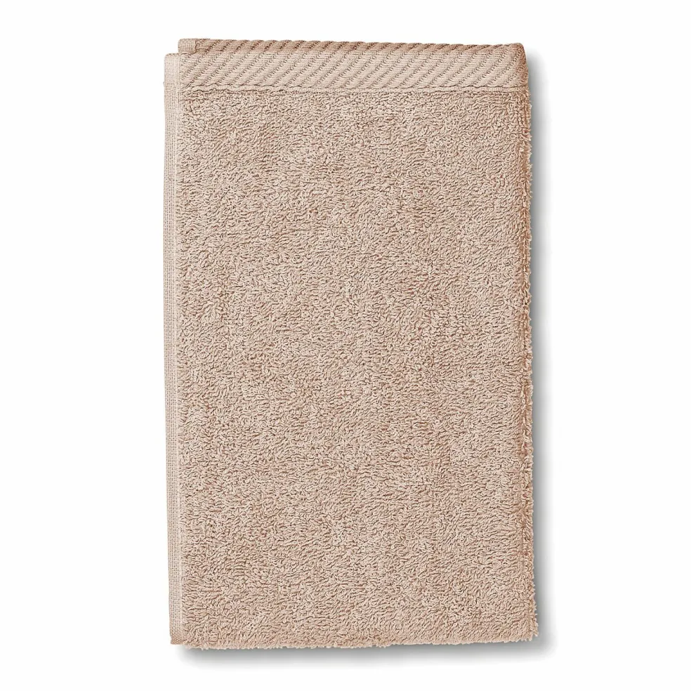 Serviette invité ton rose clair LADESSA