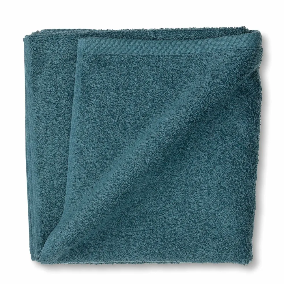 Serviette éponge bleu pétrole LADESSA