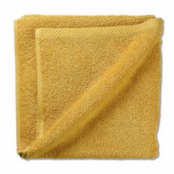 Serviette éponge jaune curry LADESSA