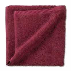 Serviette éponge rouge framboise LADESSA