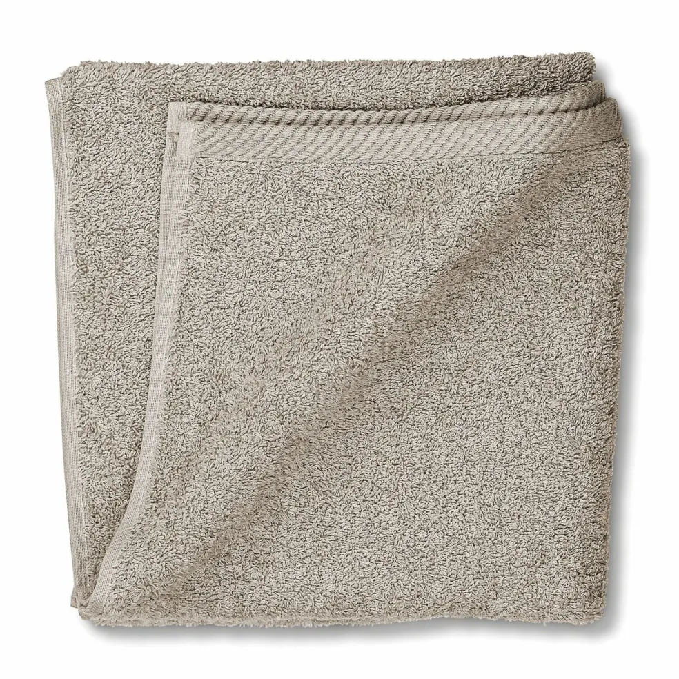 Serviette éponge ton gris argent LADESSA