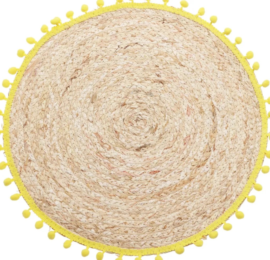Koopman Accessoires De Table|Linge De Cuisine<Set de table rond avec pompons EH