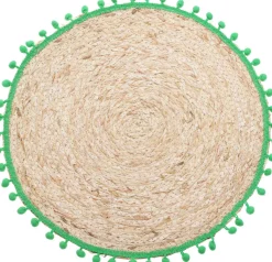 Koopman Accessoires De Table|Linge De Cuisine<Set de table rond avec pompons EH