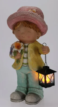 Statue de jardin avec lanterne DEKO