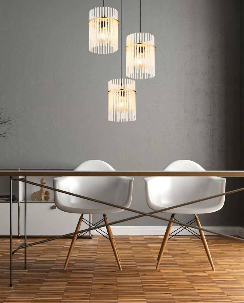Globo Leuchten Suspensions<Suspension 3 ampoules GORLEY