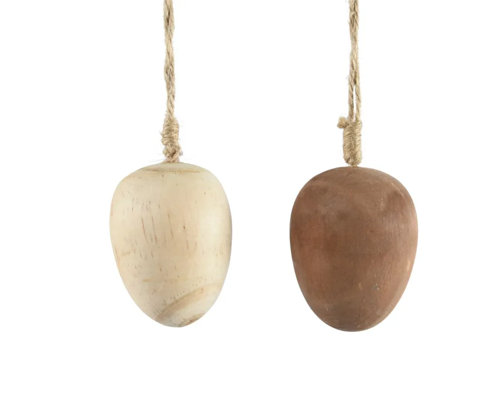 Kaemingk Pâques|Objets Décoratifs<Œuf en bois de pin à suspendre EASTER