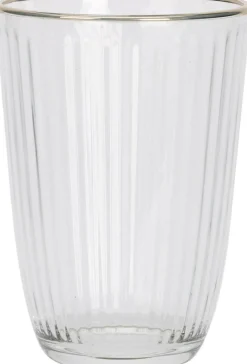 Verre à eau avec bord doré EH
