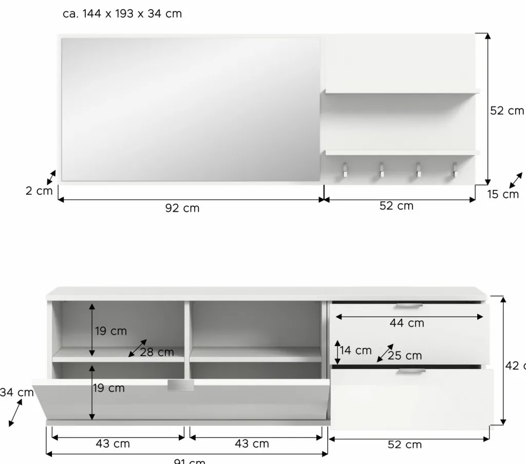 Xonox Vestiaires D'Entrée Complets<Vestiaire combiné 4 éléments BODITE