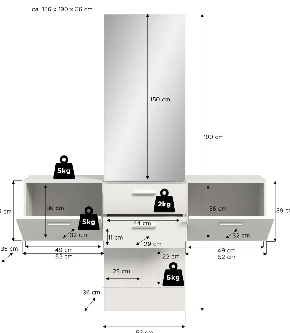Vestiaire combiné 3 éléments VAGA